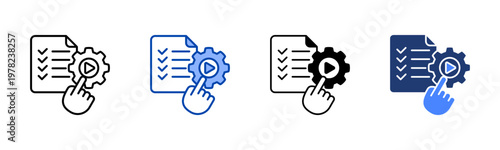 Program Execution  Icon with Style Variations
