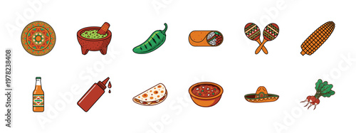 Mexican Culinary and Culture Graphic Element Kit