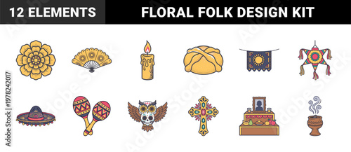 Dia de los Muertos Sugar Skull Asset Sheet