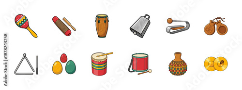 Latin Percussion Musical Instrument Set