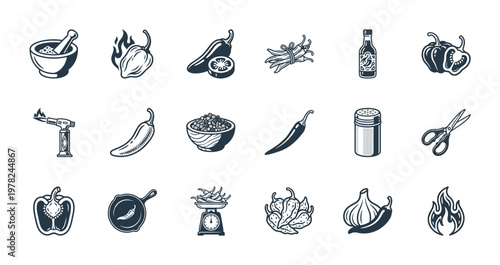 Spicy Chili Pepper Culinary Asset Sheet