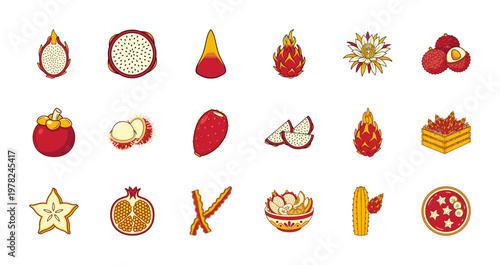 Dragon Fruit and Exotic Pitaya Asset Sheet
