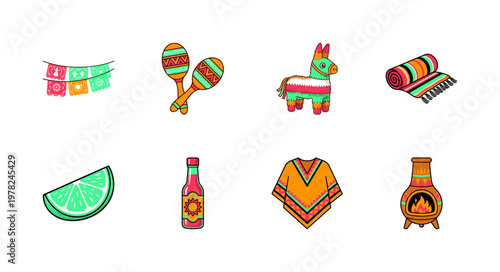 Mexican Celebration Festive Asset Set