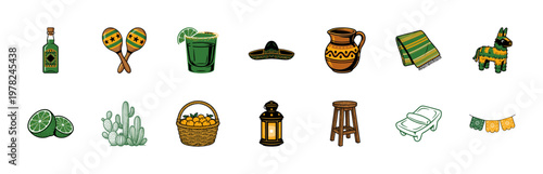 Mexican Fiesta Celebration Graphic Set
