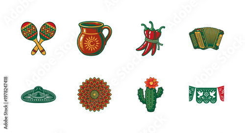 Mexican Folk Art Celebration Asset Set