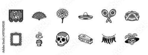 Dia de los Muertos Folklore Design Assets