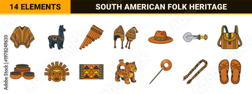 Andean Ethnic Textile and Folk Art Set