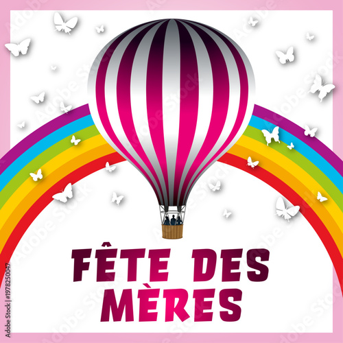 Montgolfière Carte Fête des Mères 3