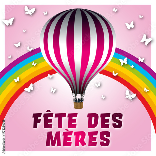 Montgolfière Carte Fête des Mères 2