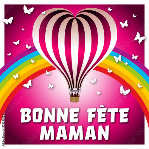 Montgolfière Carte Fête des Mères 4