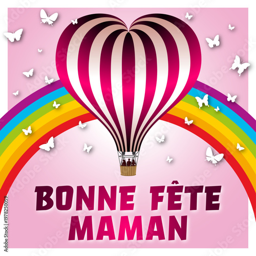 Montgolfière Carte Fête des Mères 5