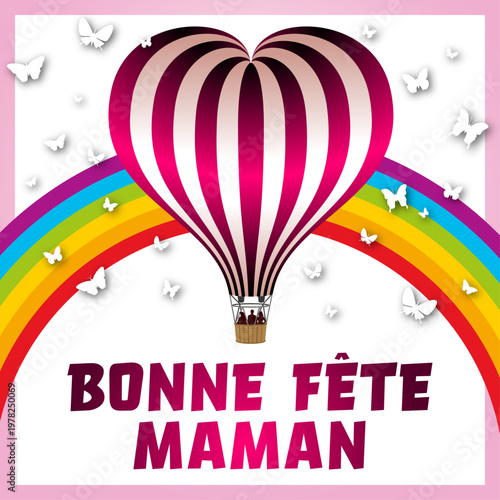 Montgolfière Carte Fête des Mères 6