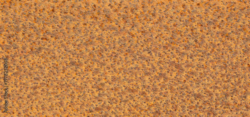 Obraz na plátně Rough rusty metal surface texture background with orange corrosion and weathered