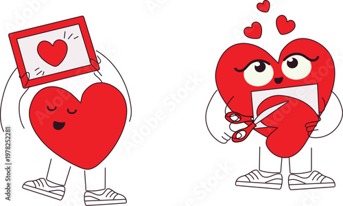 A red teddy bear sitting on a chair wearing glasses and a hat