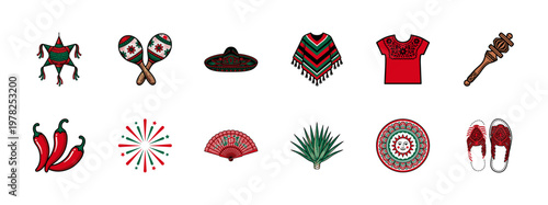 Mexican Festive Heritage Graphic Asset Sheet