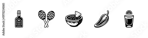 Mexican Fiesta Celebration Graphic Asset Set