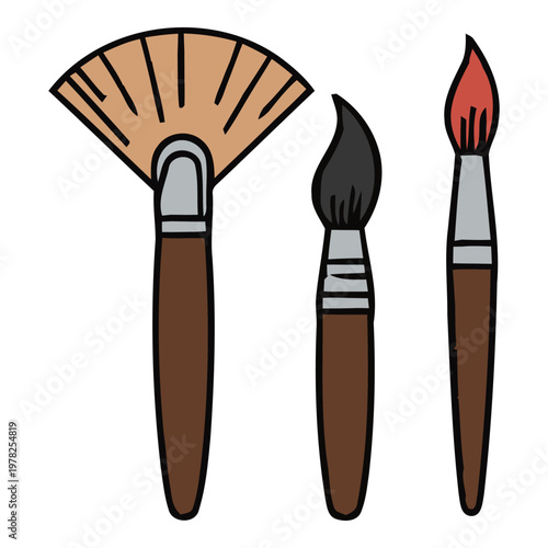 Art Brushes Set A Collection of Drawing and Painting Tools
