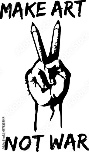 Make Art No War Svg, Anti War Protest Shirt Design Svg, Peace Statement Graphic