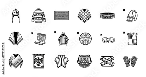 Andean Ethnic Garment Textile Assets