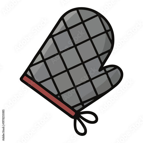 Kitchen oven mitt for hand protection during cooking and baking