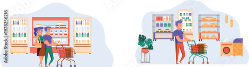 People enjoying books in a cozy, colorful library setting