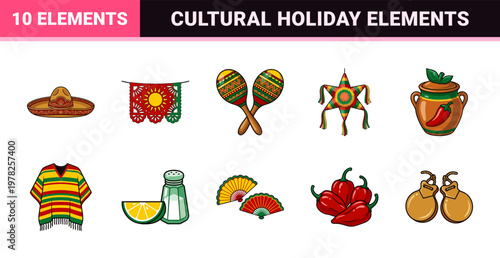 Mexican Cultural Festival Graphic Asset Kit