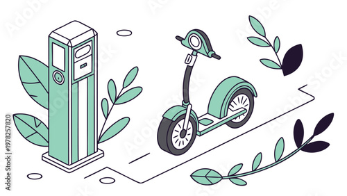 Abstract floral design elements and vector bicycle icons create a unique silhouette illustration set for a creative sport business sign