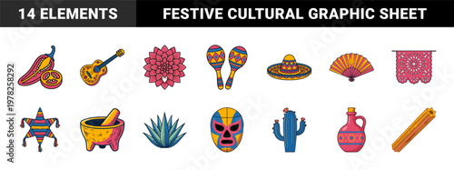 Mexican Festival Folk Art Asset Sheet
