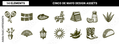 Cinco de Mayo Traditional Symbols Sheet