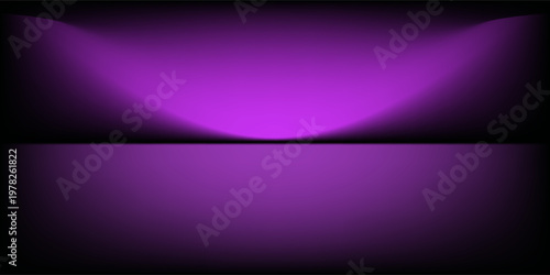 Abstract gradient podium background. Violet, purple and lilac empty 3d studio backdrop. Clean scene for product presentation mockup template. Vector illustration.