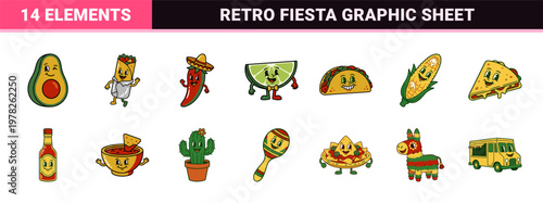 Cartoon Taco Food Mascot Graphics