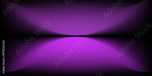 Abstract gradient podium background. Violet, purple and lilac empty 3d studio backdrop. Clean scene for product presentation mockup template. Vector illustration.