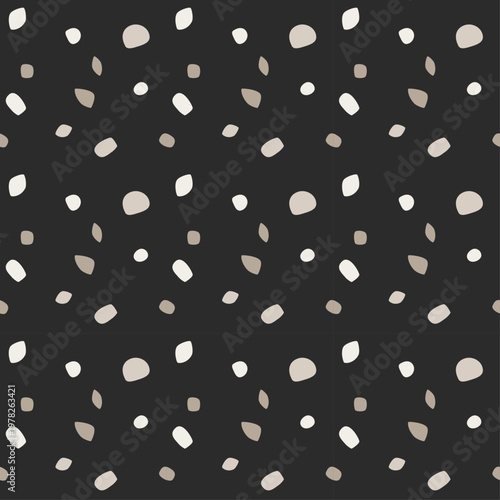 Small abstract shapes seamless pattern minimalist scattered organic elements