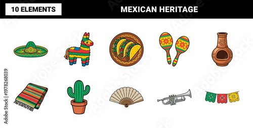 Traditional Mexican Culture Asset Grid