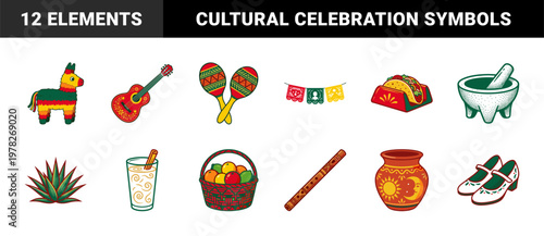 Cinco de Mayo Festive Cultural Graphics