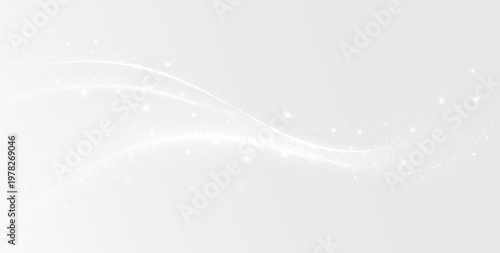 Foto White glowing particle light trail swirl sparkle magic streak effect transparent