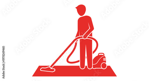Man cleaning with vacuum cleaner 1.