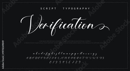 signature Font Calligraphy Logotype Script Brush Font Type Font lettering handwritten. vector illustration