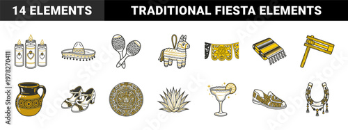 Mexican Fiesta Celebration Element Sheet