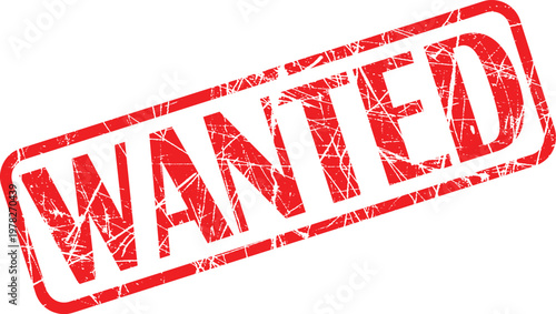 A red and white image of a wanted sign
