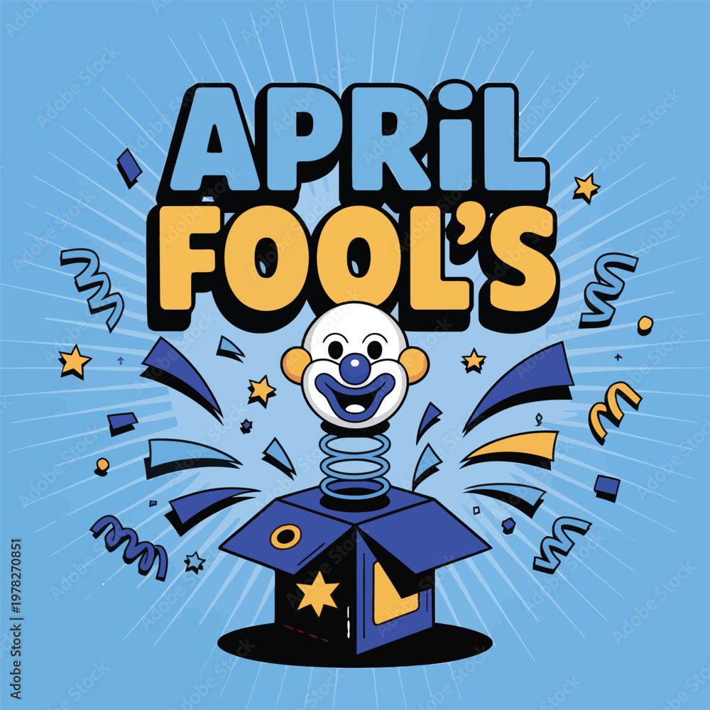 Naklejka premium April fools vector image