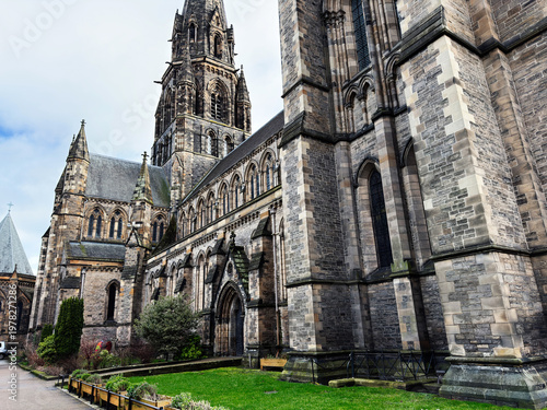 Valokuva Historic gothic St Mary's Episcopal Cathedral exterior in Edinburgh, Scotland, U