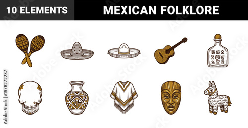 Mexican Sombrero and Folklore Asset Kit