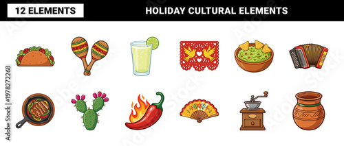 Cinco de Mayo Festival Vector Elements