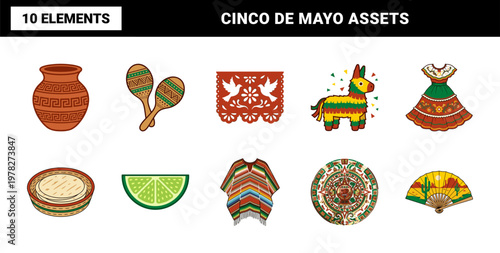 Mexican Fiesta Holiday Graphic Assets