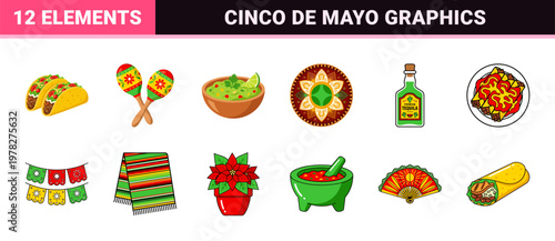 Mexican Fiesta Celebration Element Sheet