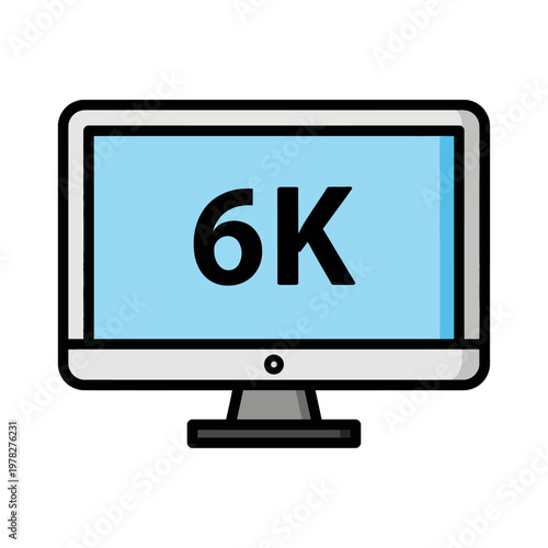 High-resolution 6K computer monitor displaying sharp images with clear visuals and exceptional detail