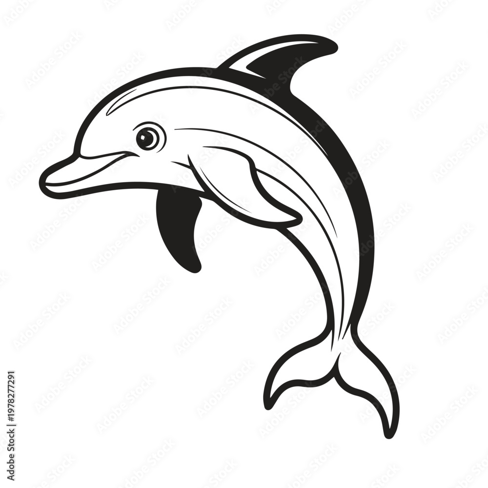 Obraz premium dolphin isolated on white background