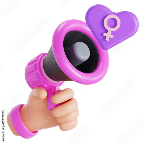 Feminism movement 3D illustration