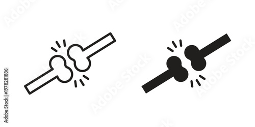 Bones icon vector flat linear pack on white background